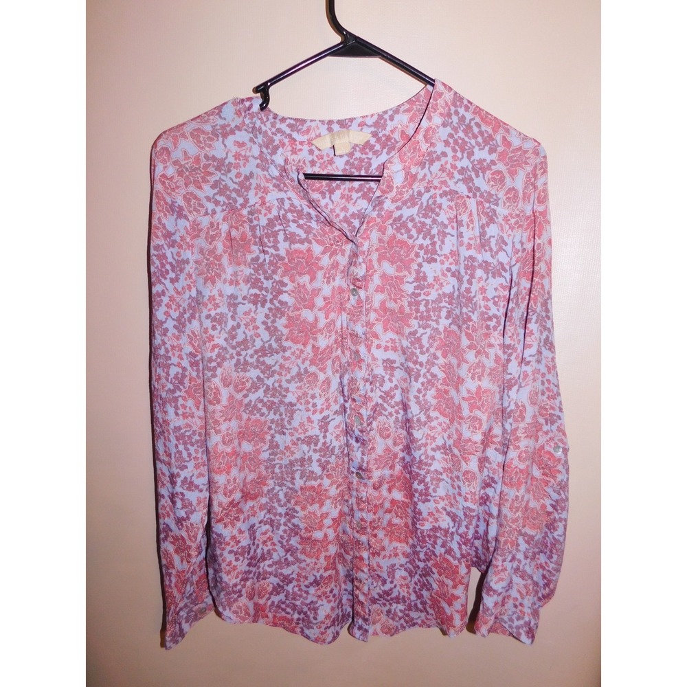 Hope And Harlow Button Up Floral Blouse Large